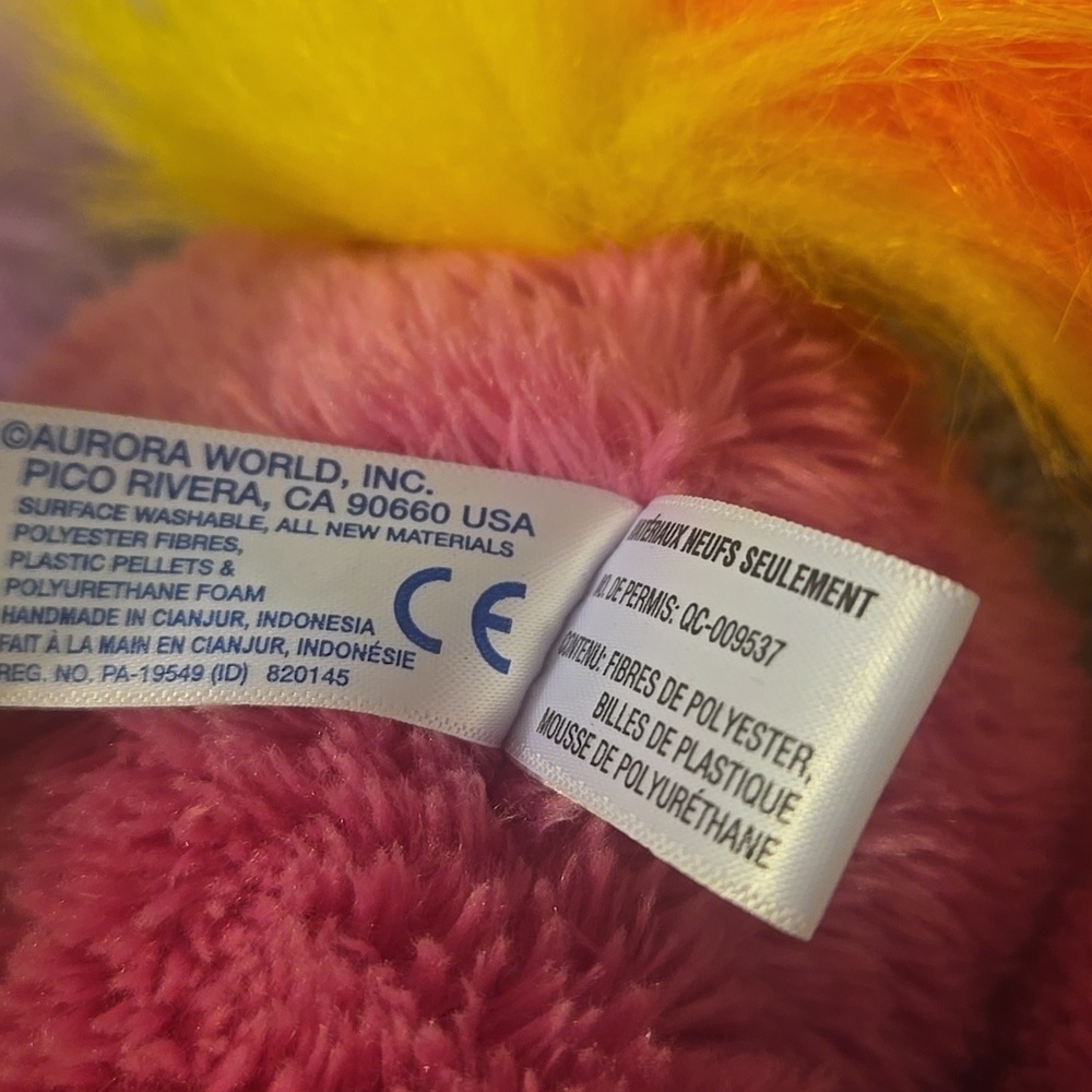 Crystal Aurora World Plush Pink Unicorn Toy 12" - Picture 5 of 7